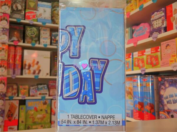 Nappe Happy Birthday Bleu