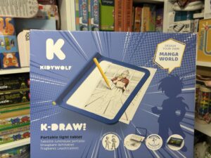 k draw pro tablette lumineuse nomade bleu manga
