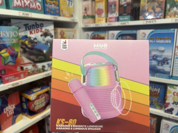 Karaoke et Enceinte Lumineuse Rose