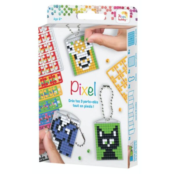Kit 3 Portes Cles Pixel Pixelhobby