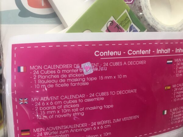 Kit Calendrier de l'Avent - 24 Cubes à Décorer Graine Creative