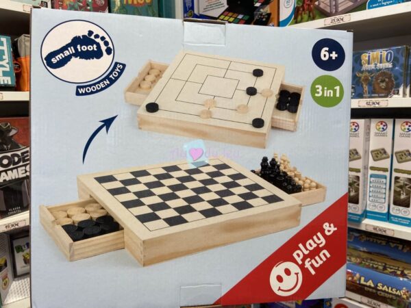 Kit de Jeux d'echecs, Dames et Moulin – Image 2