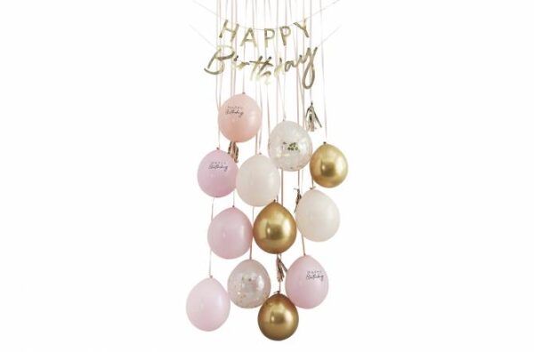Kit Decoration Murale Anniversaire Rose Ginger Ray