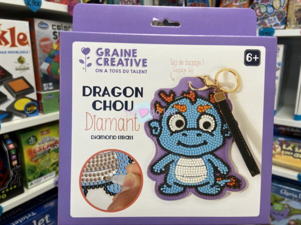 Kit Diamond Mosaique - Etiquette Badge Dragon
