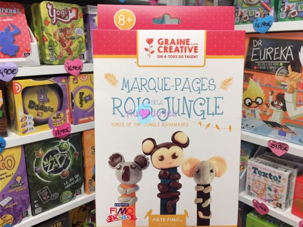 Kit Fimo Marque-Pages les Rois de la Jungle