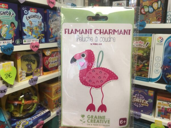 Kit Peluche à Coudre Flamant Rose