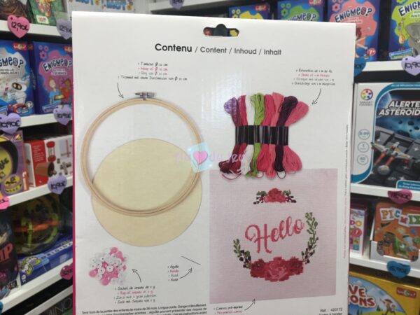 Kit Tambour à Broder Hello en Bois – Image 2