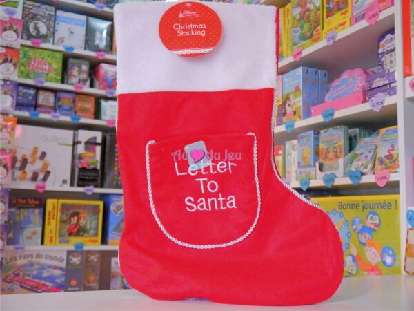 Chaussette Lettre Pere-Noel