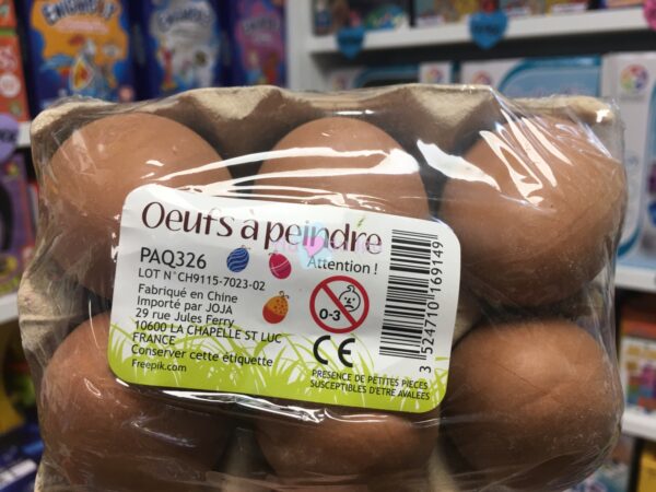 Pâques - 6 Oeufs de Pâques à Peindre