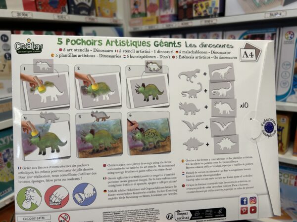 Pochoirs Artistiques Dinosaures