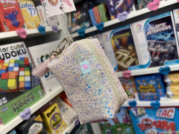 Porte Monnaie Blanc Glitter