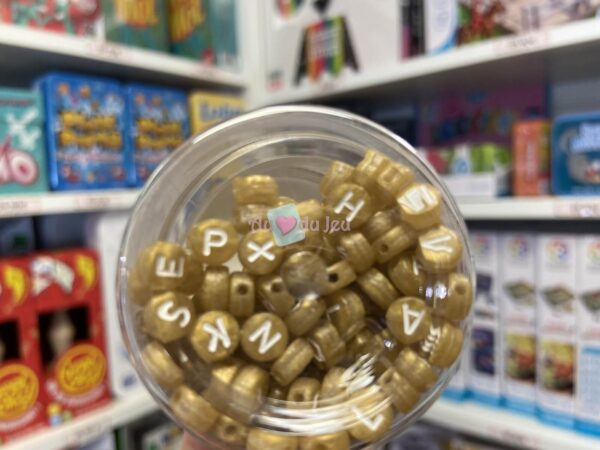 Pot Perles Lettres Or