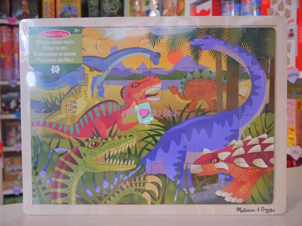 Puzzle en bois Dinosaures 24 Pièces