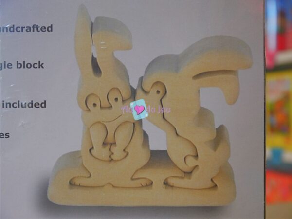 Puzzle 3D Couple Lapin – Image 2