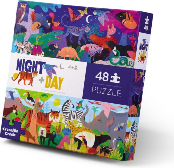 Puzzle 48 Pièces Contraires Jour & Nuit Crocodile Creek