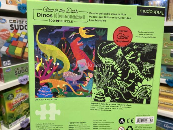 Puzzle 500 Pièces Phosphorescent - Dinosaures – Image 2