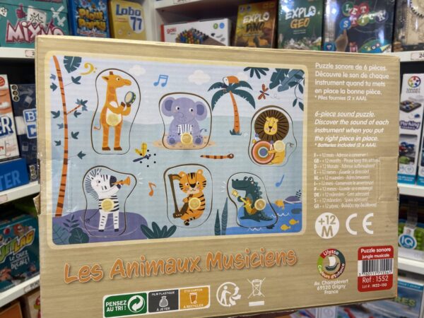 Puzzle Animaux Jungle Musiciens Sonore – Image 2