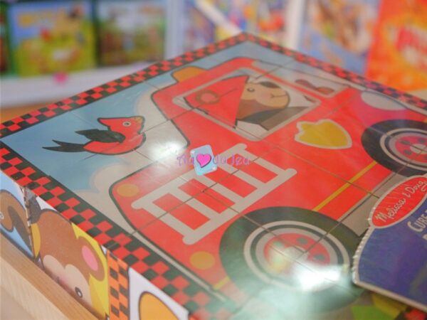 Puzzle Cubes en bois Véhicules – Image 4