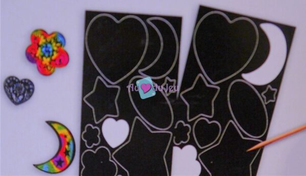 Scratch Art - Silver And Rainbow (dessins à gratter) – Image 2