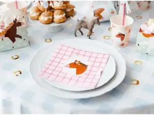 serviette anniversaire cheval